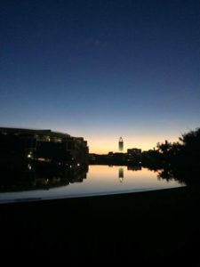 UT Austin sunset view from LBJ Presidential Library